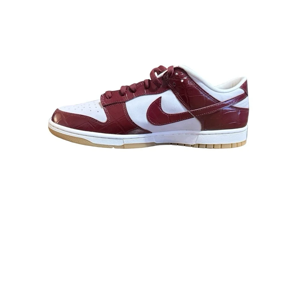 Nike Dunk Low WMNS Team Red Croc Shoes - New w/o Box - Sz 15.5